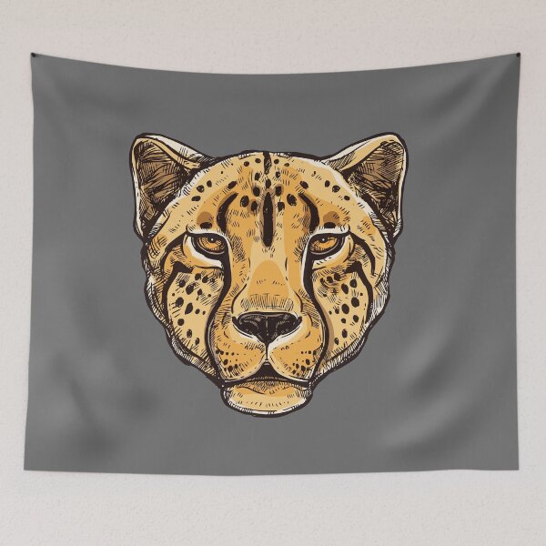 Item preview, cheetah drawing face  designed and sold by HarithHilali.