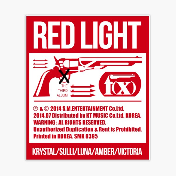 f(x) Redlight logo Sticker for Sale by nomeremortal