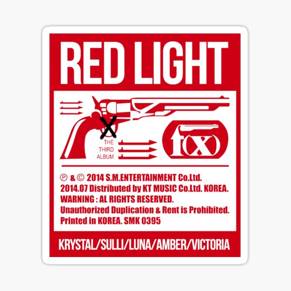 F(X) RED LIGHT Sticker for Sale by LOGOEMPORIUM