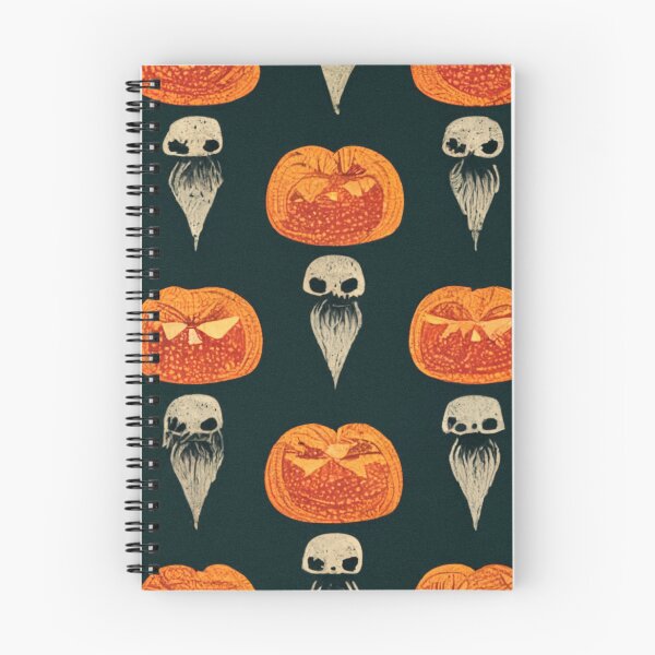 Aperçu de l'œuvre Halloween Pumpkin Ghost Seamless Pattern créée et vendue par Bratak.