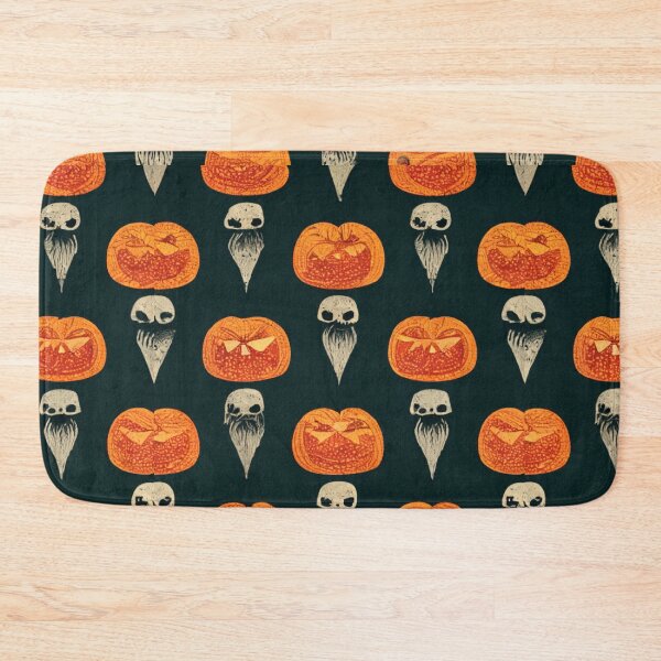 Aperçu de l'œuvre Halloween Pumpkin Ghost Seamless Pattern créée et vendue par Bratak.