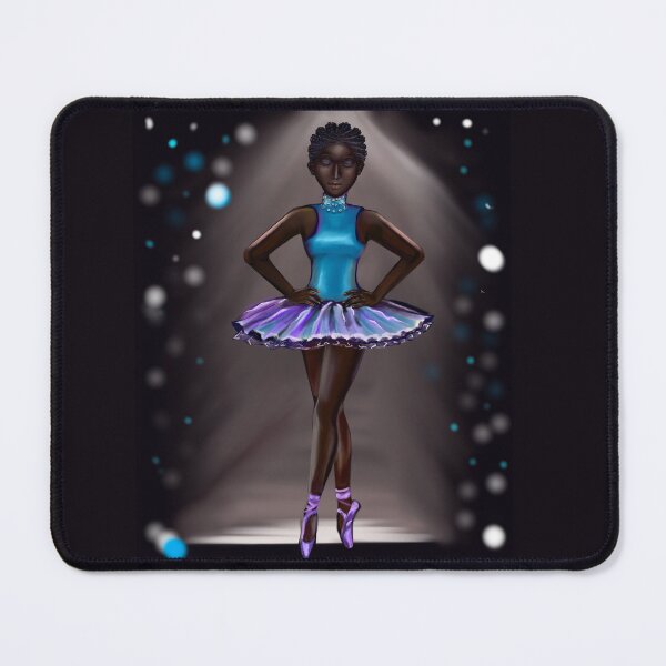 Item preview, Ballerina Noor #2 - African American, Black ballerina girls with corn rows dancing 8 !  This black girl loves dance Afro hair dark brown skin tutu. Love Ballet designed and sold by Artonmytee.