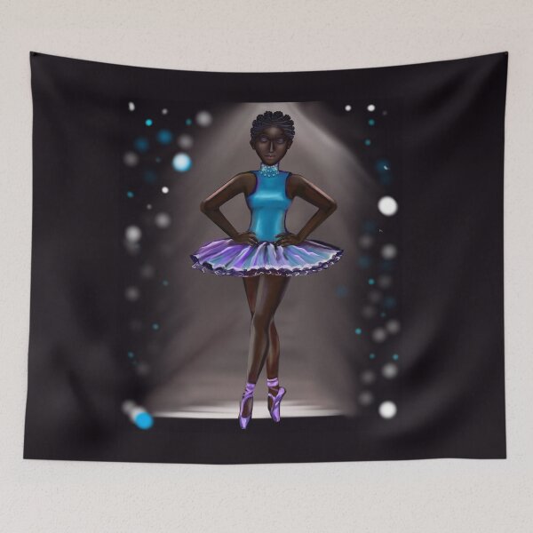 Item preview, Ballerina Noor #2 - African American, Black ballerina girls with corn rows dancing 8 !  This black girl loves dance Afro hair dark brown skin tutu. Love Ballet designed and sold by Artonmytee.