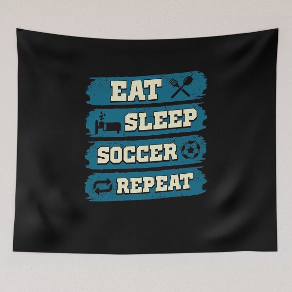 Item preview, Eat sleep soccer repeat - soccer lover designed and sold by Captain Mood.