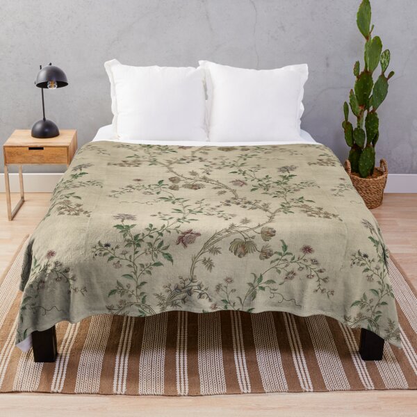 Item preview, Beige and vintage floral designed and sold by themusingmind.
