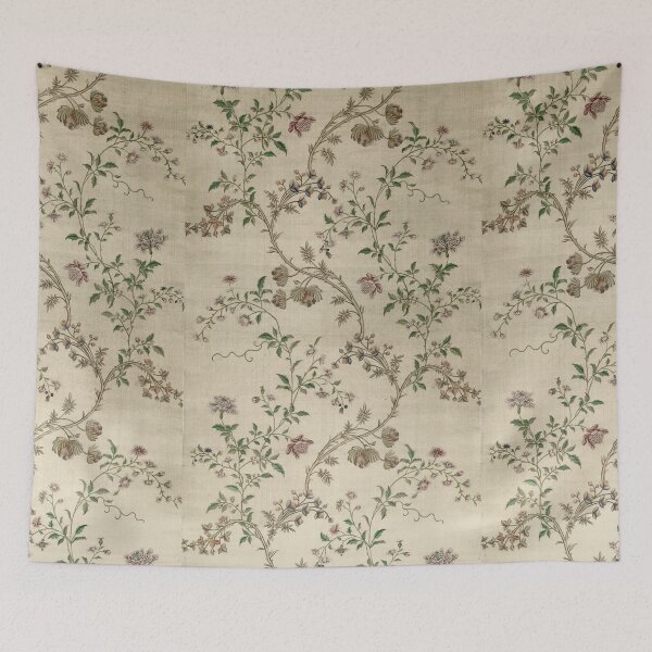 Item preview, Beige and vintage floral designed and sold by themusingmind.