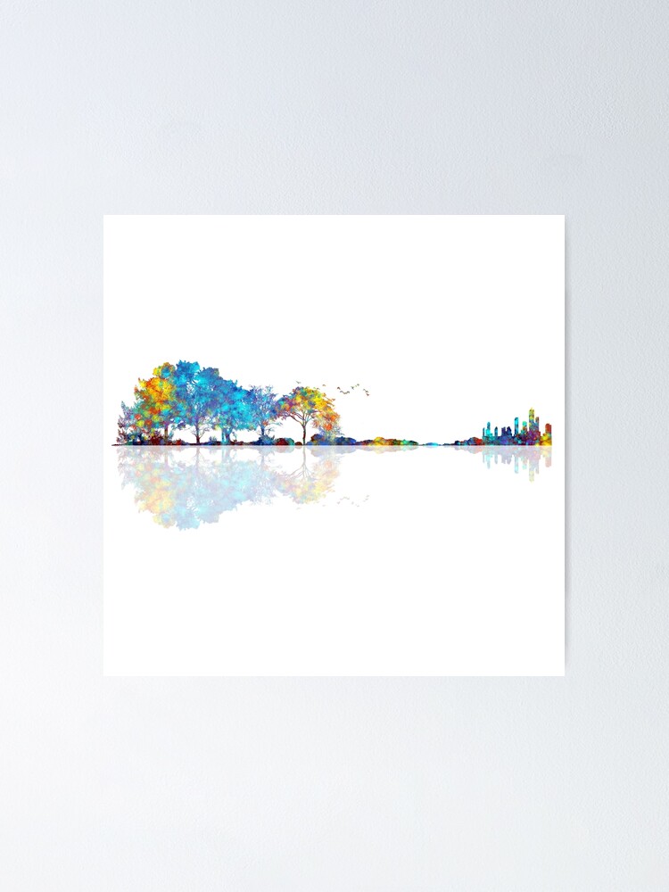Alternate view of Nature Guitar - Colorful Watercolor Poster