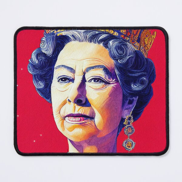 Item preview, Queen Elizabeth II watercolor portrait designed and sold by COYN.