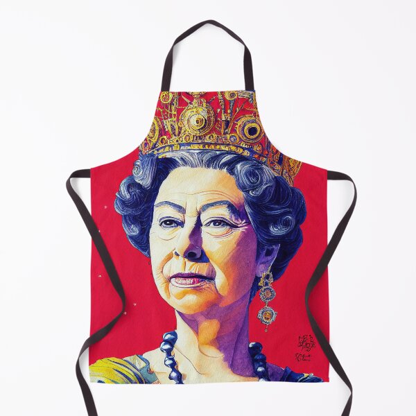 Item preview, Queen Elizabeth II watercolor portrait designed and sold by COYN.
