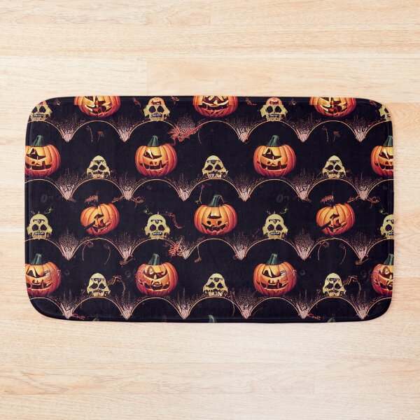 Aperçu de l'œuvre Halloween Pumpkin Seamless Pattern créée et vendue par Bratak.