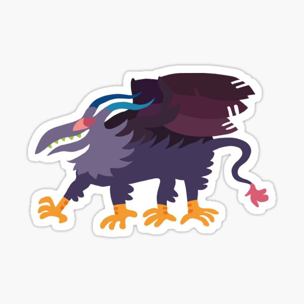 Winged Beast with Green Teeth Sticker