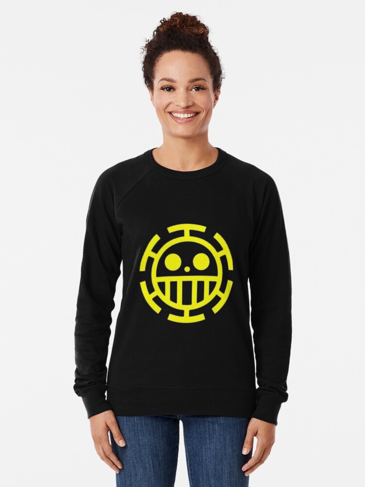 One Piece Trafalgar Law pirate flag print Lightweight Sweatshirt for Sale by CoffeeToRelax Redbubble