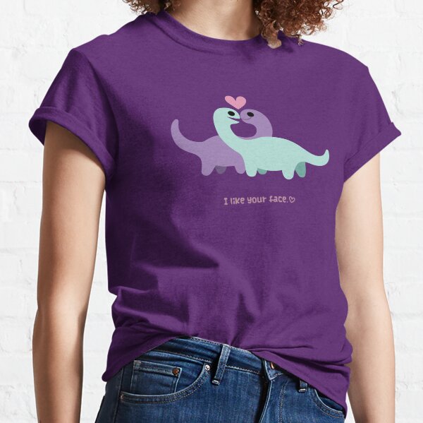 I Like Your Face - Dinosaur Couple Classic T-Shirt