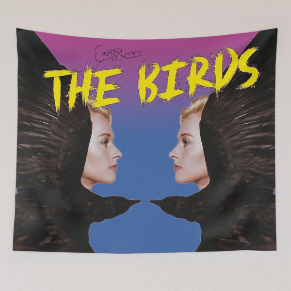 Item preview, Alfred Hitchcock's film The Birds with Scary Crows, officially licensed fan art designed and sold by Mauswohn.