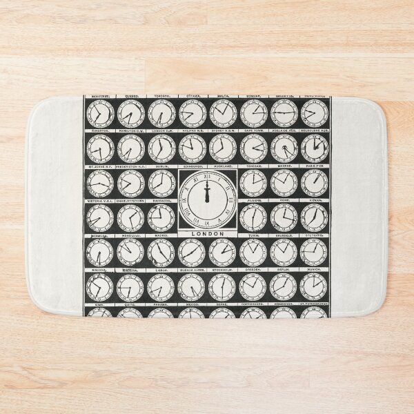 Item preview, Clocks of the World Vintage Time Zone Poster  designed and sold by Old Soul Vintage .