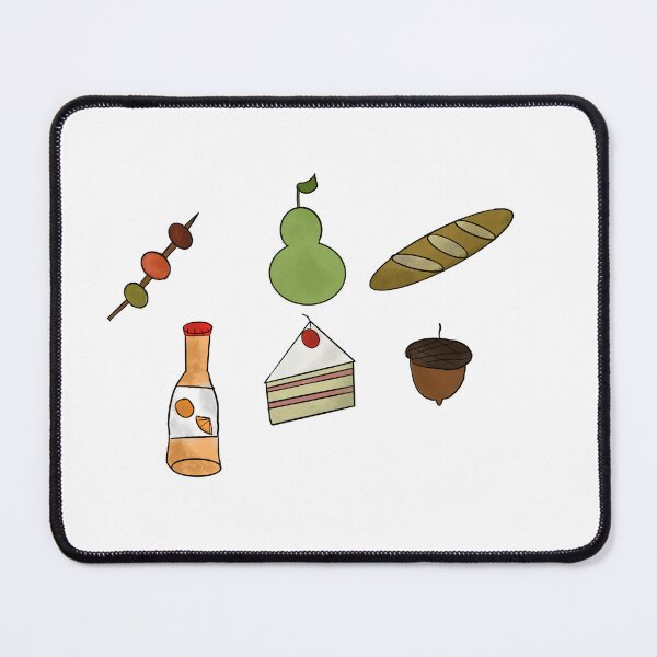 Item preview, Picnic Food Baguette Cake Olives Pear Juice Acorn - Collage Animation designed and sold by jolabrese.
