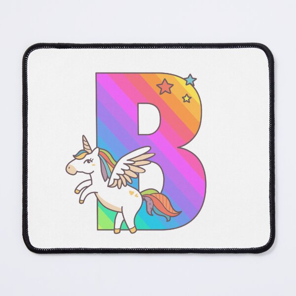Item preview, Unicorn Monogram Letter B Initial Cute Birthday Gift designed and sold by Delightfully Cynical.