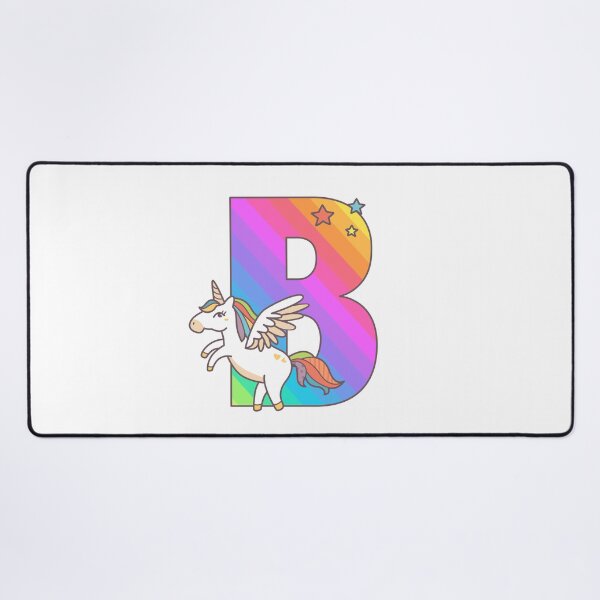 Item preview, Unicorn Monogram Letter B Initial Cute Birthday Gift designed and sold by Delightfully Cynical.