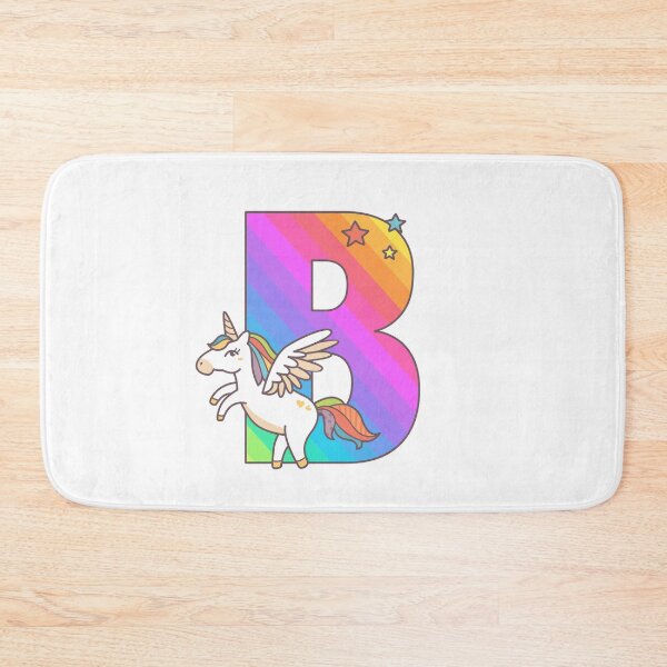 Item preview, Unicorn Monogram Letter B Initial Cute Birthday Gift designed and sold by Delightfully Cynical.