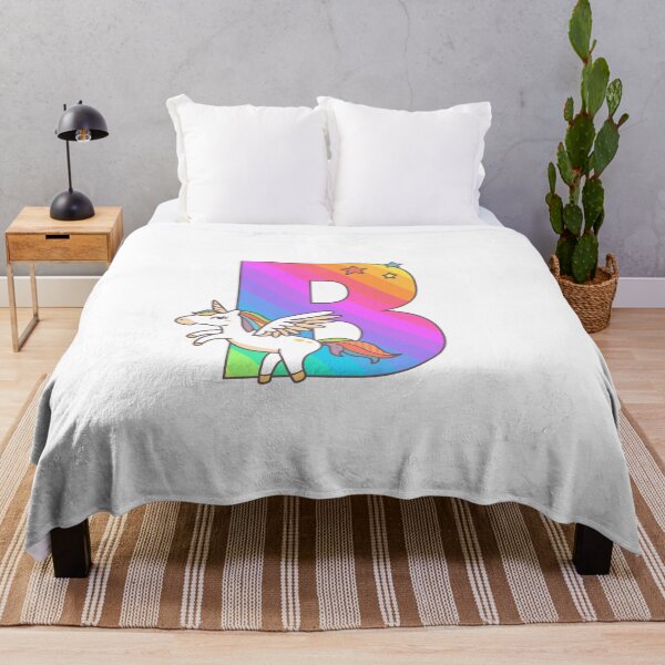 Item preview, Unicorn Monogram Letter B Initial Cute Birthday Gift designed and sold by Delightfully Cynical.