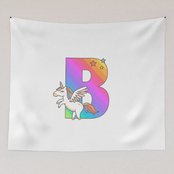 Item preview, Unicorn Monogram Letter B Initial Cute Birthday Gift designed and sold by Delightfully Cynical.