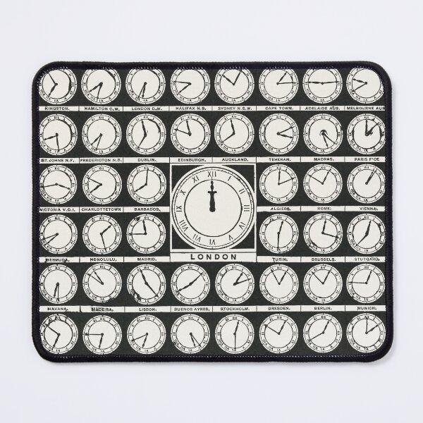 Item preview, Clocks of the World Vintage Time Zone Poster  designed and sold by Old Soul Vintage .