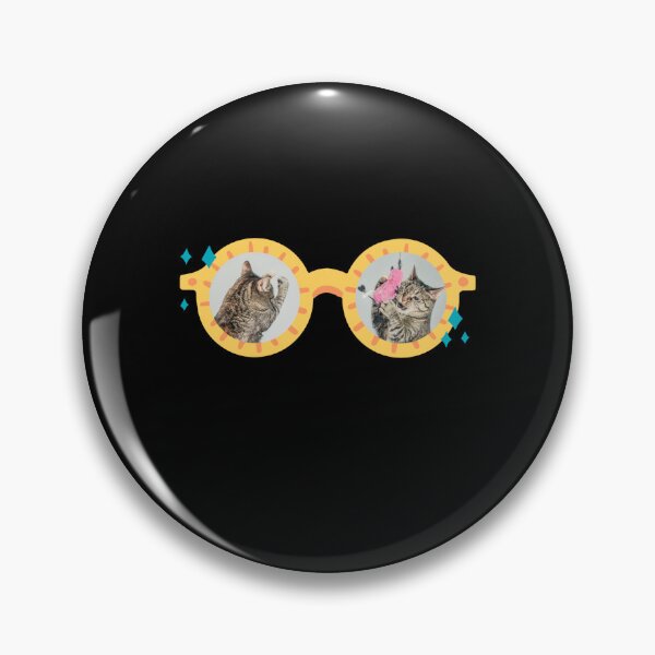 Item preview, Funny cat face with funky glasses designed and sold by Cosmic Dust.