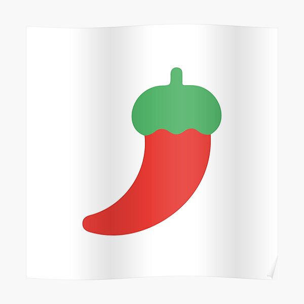 "Chili pepper emoji" Poster for Sale by ThatBanana Redbubble