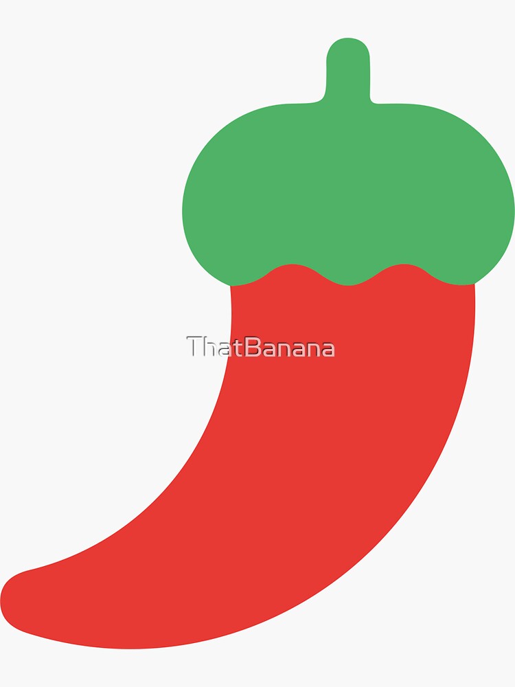 "Chili pepper emoji" Sticker for Sale by ThatBanana Redbubble