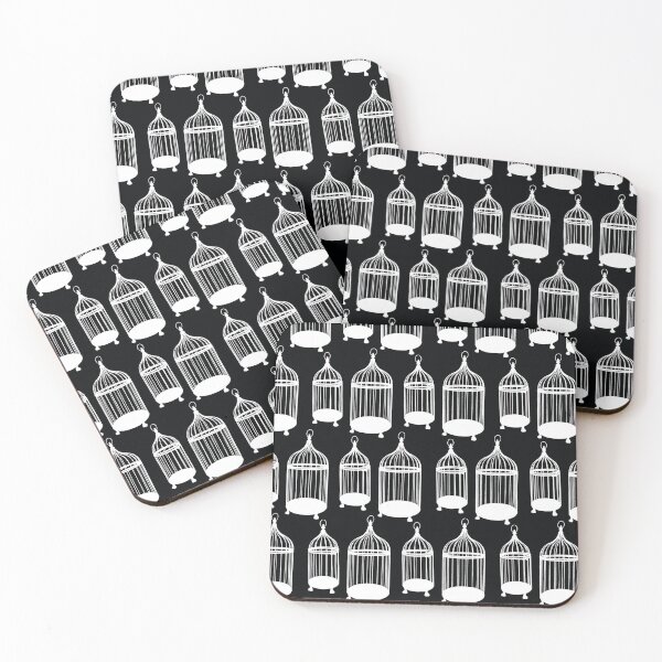 Item preview, Black & White Bird Cage Pattern designed and sold by MyArt23.