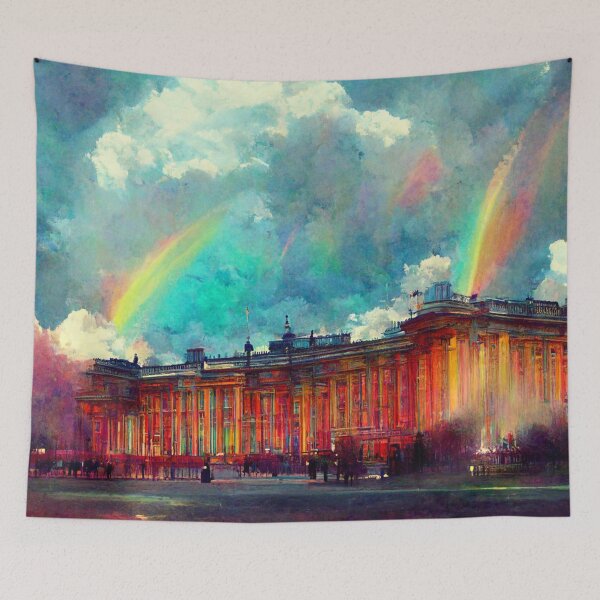 Item preview, Buckingham Palace Double Rainbow queen  designed and sold by RileyKyler.
