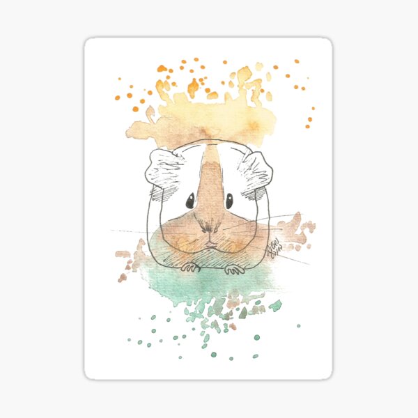 Guinea pig - watercolor Sticker