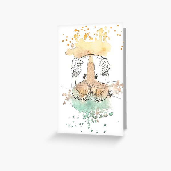 Guinea pig - watercolor Greeting Card