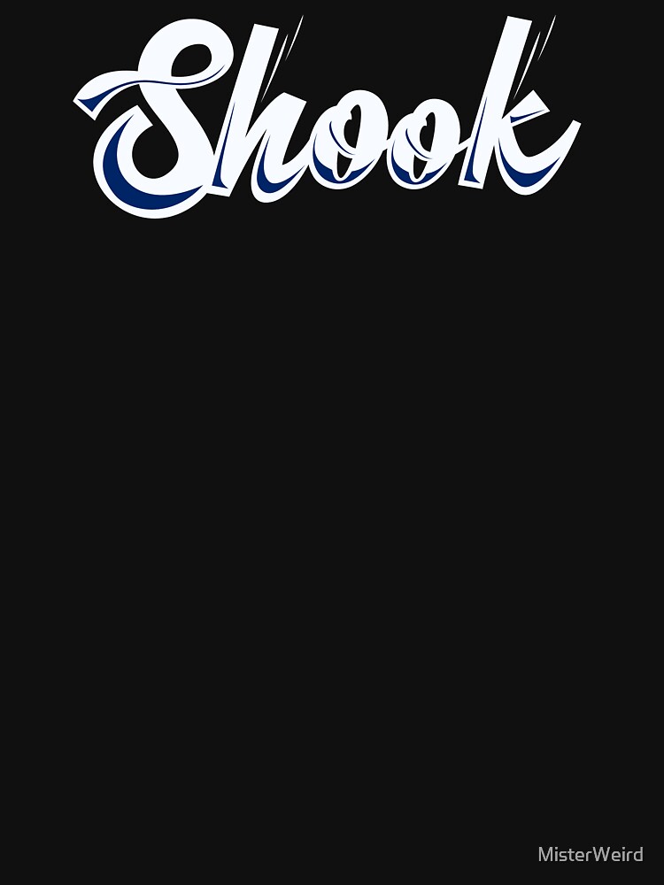 Shook Graffiti Retro Comic Slang Logo T Shirt For Sale By