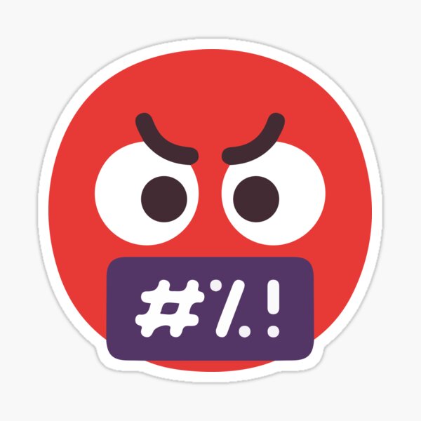 "Swearing angry emoji" Sticker for Sale by ThatBanana Redbubble