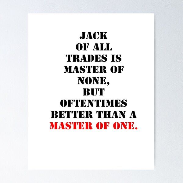 Who is jack of all trades? Poster