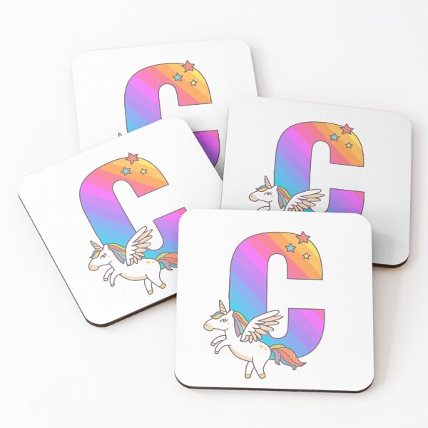Item preview, Unicorn Monogram Letter C Initial Cute Birthday Gift designed and sold by Delightfully Cynical.