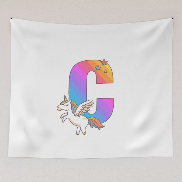 Item preview, Unicorn Monogram Letter C Initial Cute Birthday Gift designed and sold by Delightfully Cynical.