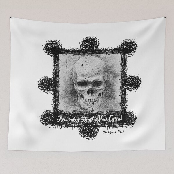 Item preview, Dawah Shirt Remember Death More Often, Skull Image designed and sold by MMStorage.