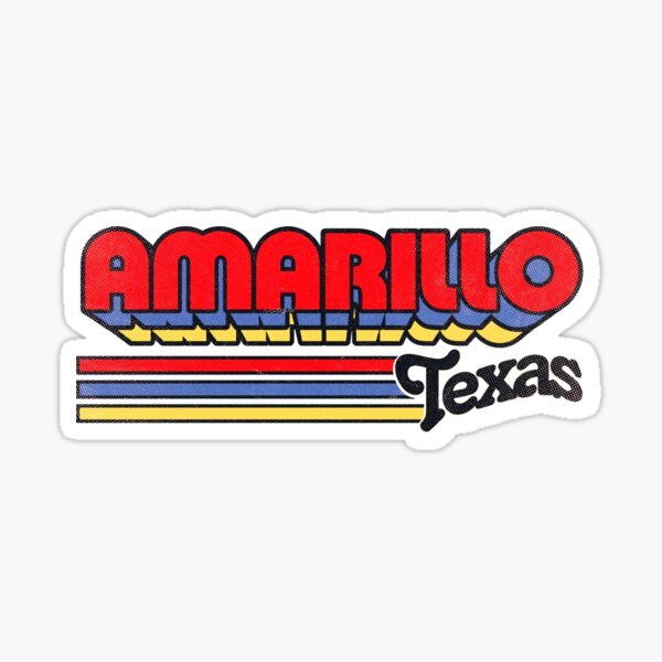 Amarillo, TX | Rayas de la ciudad Pegatina