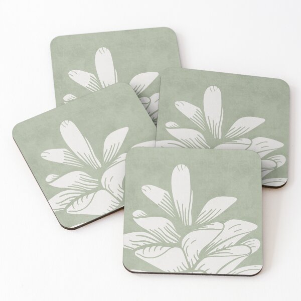 Item preview, Sage green boho pinecone detail line art designed and sold by Miss-Belle.