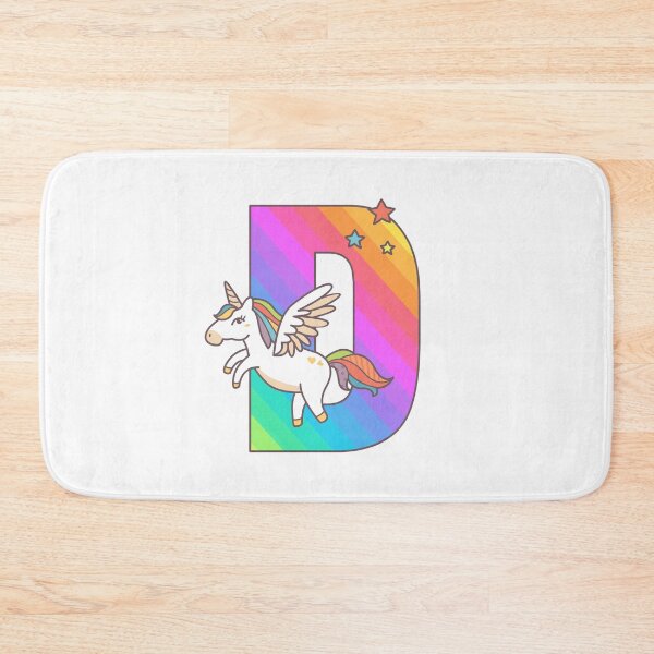 Item preview, Unicorn Monogram Letter D Initial Cute Birthday Gift designed and sold by Delightfully Cynical.