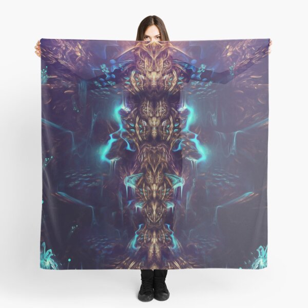 Crystal Magma- Visionary Fractal Manipulation - Manafold Art Scarf