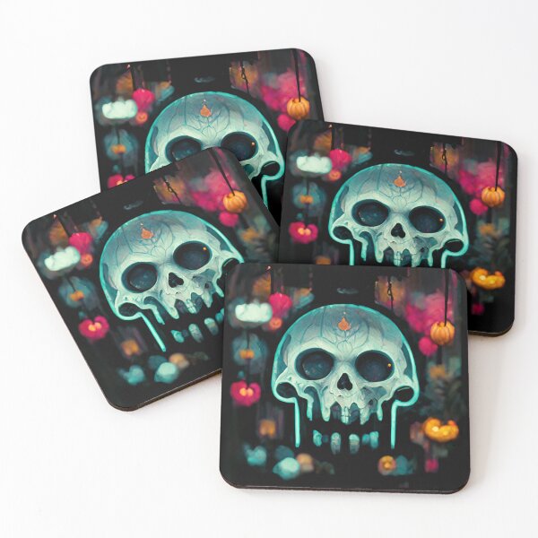 Item preview, Neon Halloween Skull designed and sold by GeekGasmMerch.