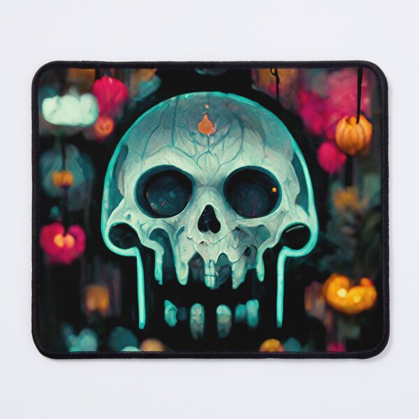 Item preview, Neon Halloween Skull designed and sold by GeekGasmMerch.