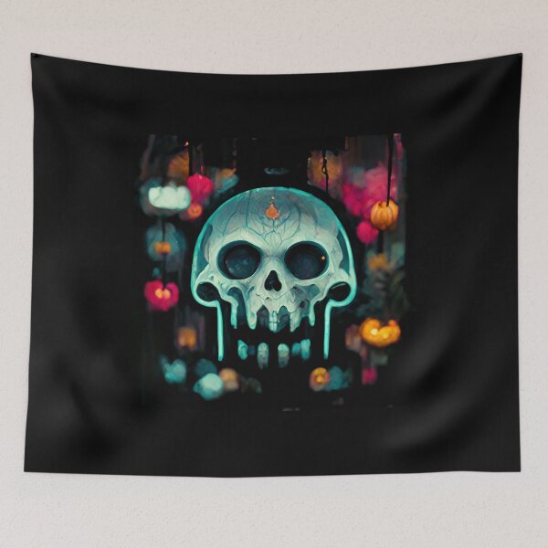 Item preview, Neon Halloween Skull designed and sold by GeekGasmMerch.