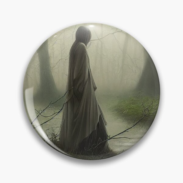 Aperçu de l'œuvre Femme en voile dans la forêt brumeuse créée et vendue par CrowensCorner.