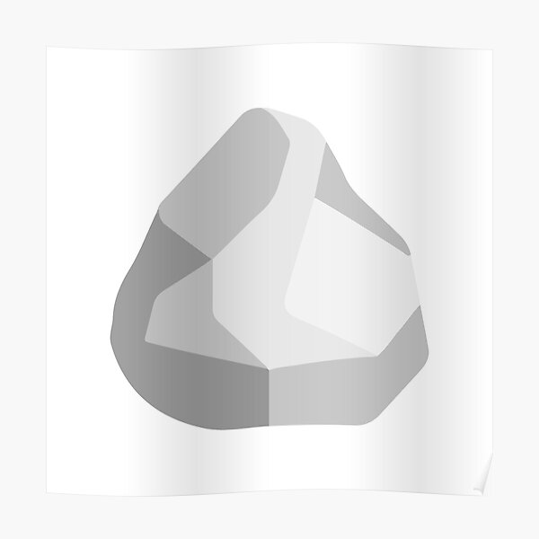 "Gray rock emoji" Poster for Sale by ThatBanana Redbubble