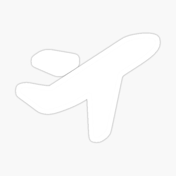 Plane Solo White Sticker