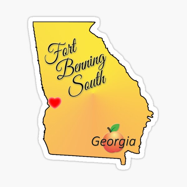 Fort Benning South Georgia Heart Sticker